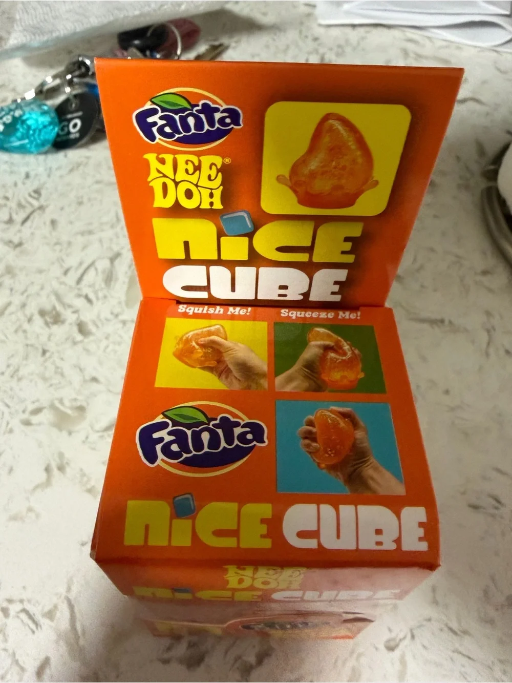 Nee Doh Nice Cube - Orange Super Solid Squish (Orange)